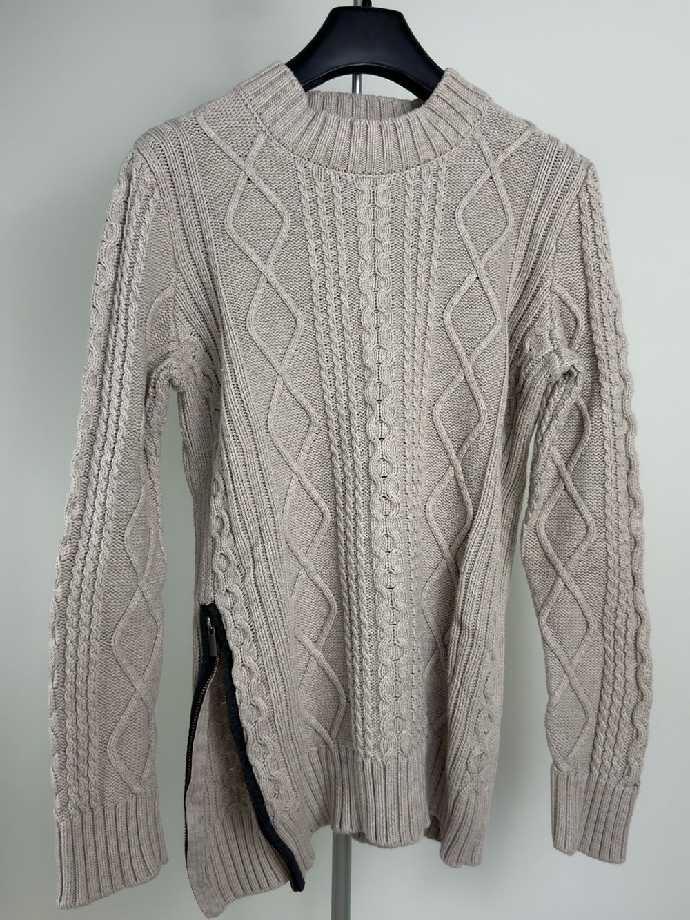 Banana Republic Cotton Blend Chunky Cable Knit Fisherman Sweater